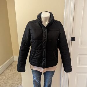 Aeropostale black quilted winter coat size S